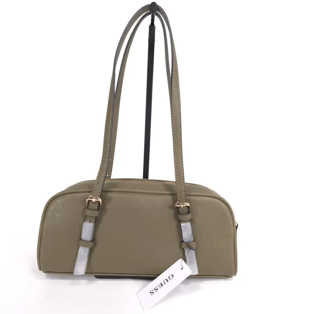 GUESS Womens New Zita Satchel Double Handle Shoulder Bag Olive Green SA731909